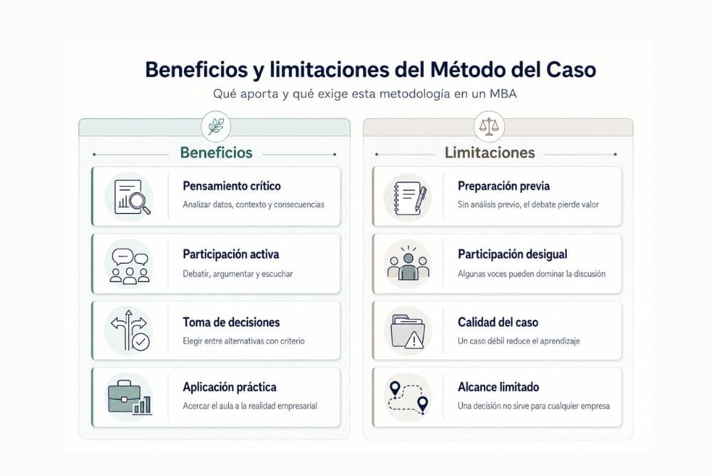 Beneficios y las limitaciones del Método del Caso
